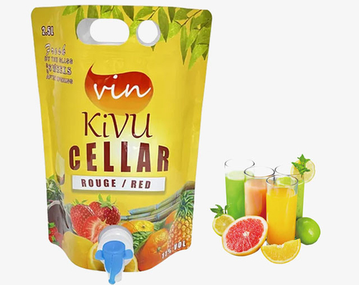 Túi đựng nước trái cây / dầu / rượu có vòi / vòi được in tùy chỉnh