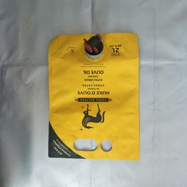 Túi đứng lên 3 lít màu vàng có vòi / vòi để đựng nước trái cây / dầu / rượu