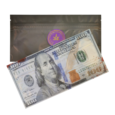 Thẻ đơn giản có thể đóng lại túi ziplock với 3 mặt niêm phong để đóng gói xì gà thuốc lá