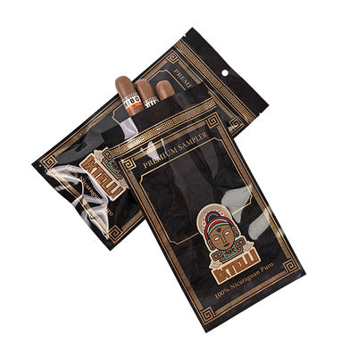 Thùng thuốc lá tùy chỉnh Mylar Khẩu thuốc lá chống mùi Túi xì gà Ziplock Bao bì lá Humidor Seal nhiệt nhựa nhựa nhựa humidor xì gà di động