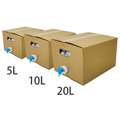 Túi trong hộp 5L 10L 20L, đạt chuẩn thực phẩm, trong suốt, vô trùng, bằng nhựa, dùng để đóng gói rượu, nước ép với vòi và hộp carton BIB