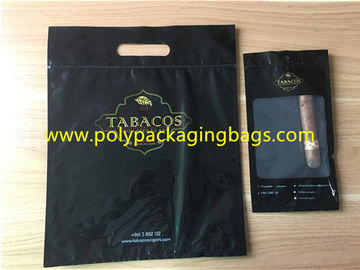 Túi giữ ẩm xì gà quá khổ màu đen Ziplock có thể mở rộng để mở và đóng Túi giữ ẩm xì gà dung tích lớn