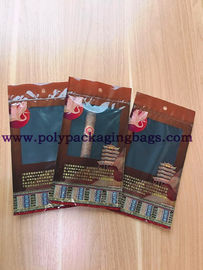 Túi Ziplock Cửa sổ trong suốt Tabacco Độ ẩm 72% Túi đựng Xì gà Zipper Bao bì