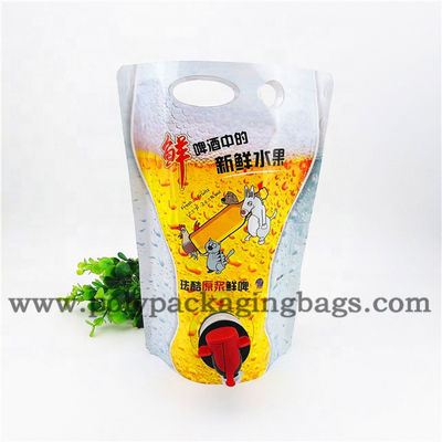 Túi đựng chất lỏng đứng lên 1L có van bướm / vòi cho nước ép rượu