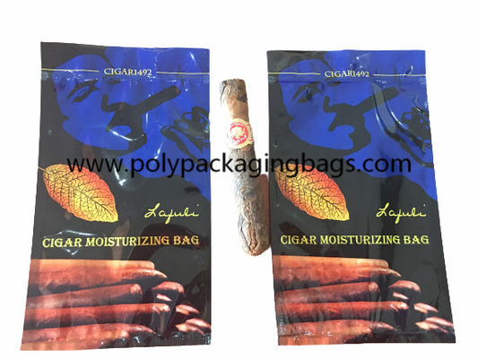 Dây kéo giữ ẩm xì gà cổ điển Túi nhựa làm ẩm xì gà Túi giữ ẩm xì gà với khóa zip trên cùng