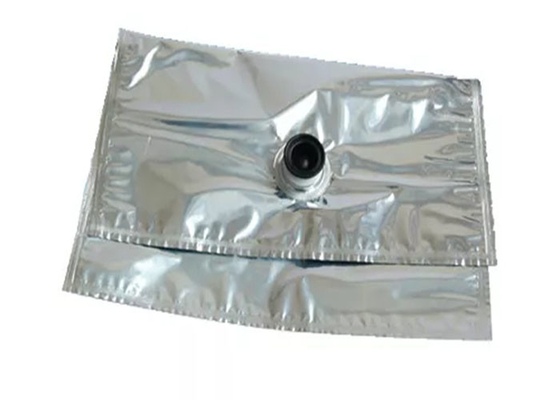 Tái sử dụng bạc đỏ rượu vang đỏ Túi Quad Seal Lá nhôm Đồ uống bằng nhựa Túi BIB lỏng có vòi