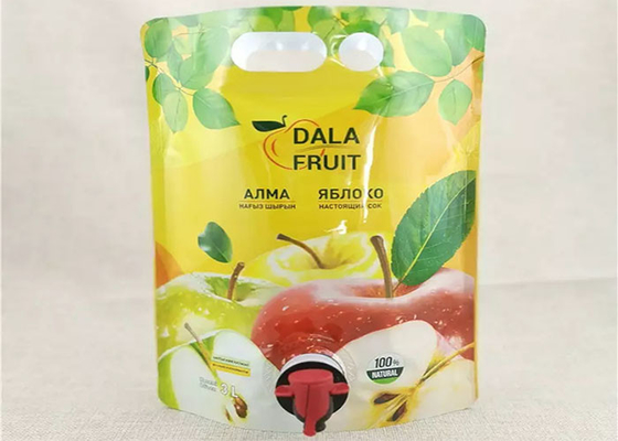 Nước ép rượu vang đỏ 1.5L Chất lỏng đứng lên Túi vòi BIB Vòi hút cầm tay có vòi