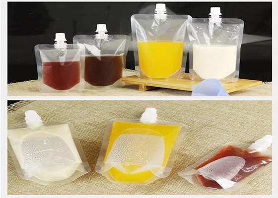 Lớp thực phẩm Đứng lên Đồ uống bằng nhựa Túi đựng chất lỏng cho rượu Sữa nước Nước giải khát
