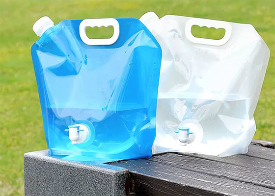 Cắm trại xô nhựa 5L 10L có thể gập lại Túi đựng nước Dung tích lớn