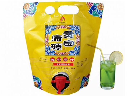 Túi đựng nước trái cây / dầu / rượu có vòi / vòi được in tùy chỉnh
