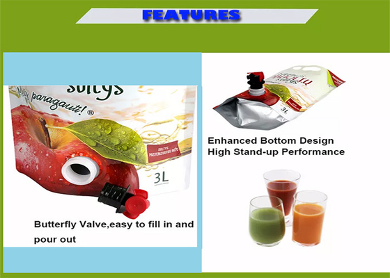 Túi Đứng Vô Trùng 1L 1.5L 3L 5L Có Vitop Tap Gập Đôi BIB Rượu Có Vòi