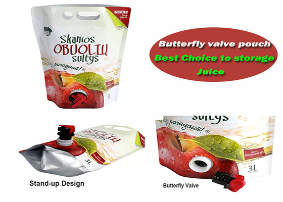 Túi Đứng Vô Trùng 1L 1.5L 3L 5L Có Vitop Tap Gập Đôi BIB Rượu Có Vòi
