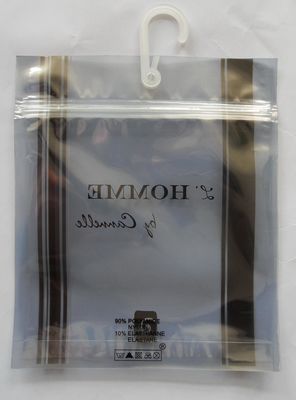 Túi Poly chống nước có móc / móc và khóa zip cho đồ lót nam / may