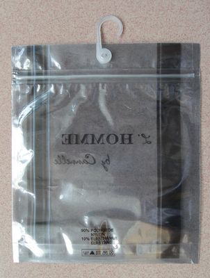 Túi Poly chống nước có móc / móc và khóa zip cho đồ lót nam / may