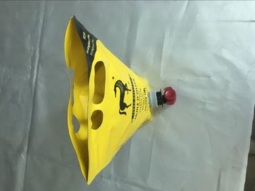 Túi đứng lên 3 lít màu vàng có vòi / vòi để đựng nước trái cây / dầu / rượu
