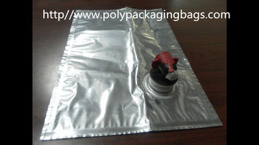 Túi rượu cấp thực phẩm an ninh trong hộp Bao bì Túi yếm tùy chỉnh có van bướm / Spigot