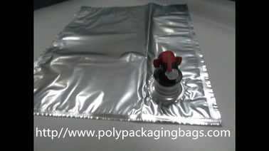Túi rượu cấp thực phẩm an ninh trong hộp Bao bì Túi yếm tùy chỉnh có van bướm / Spigot