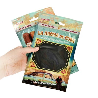 Chất lượng cao 90 ngày Cigar bao bì túi nhựa làm ẩm đứng 65-75% RH BOPP PE PE loại Gravure in