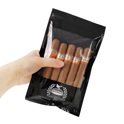 Túi giữ ẩm xì gà khóa zip kín, di động, tùy chỉnh cho chuyến công tác