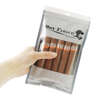 Túi giữ ẩm xì gà có khóa kéo, có thể tái sử dụng, bền bỉ, sản phẩm bao bì và in ấn thời đại mới dành cho xì gà