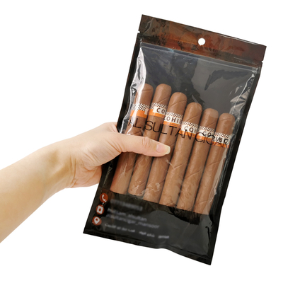 Túi giữ ẩm xì gà có khóa kéo, có thể tái sử dụng, bền bỉ, sản phẩm bao bì và in ấn thời đại mới dành cho xì gà