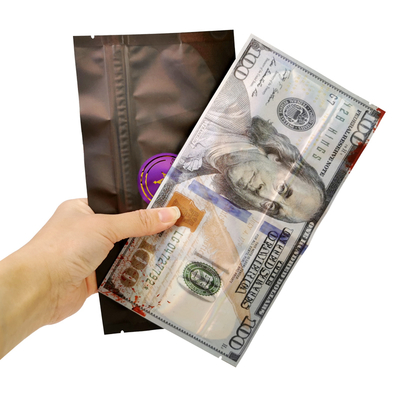Thẻ đơn giản có thể đóng lại túi ziplock với 3 mặt niêm phong để đóng gói xì gà thuốc lá