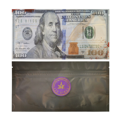 Thẻ đơn giản có thể đóng lại túi ziplock với 3 mặt niêm phong để đóng gói xì gà thuốc lá