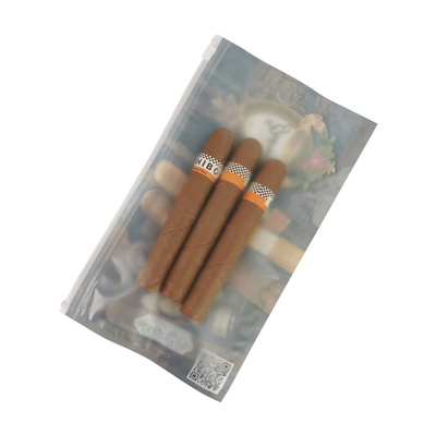 Logo tùy chỉnh in xì gà bọc Slider khóa khóa thuốc lá ống túi nhựa gói xì gà Humidor Case Zipper bao bì túi