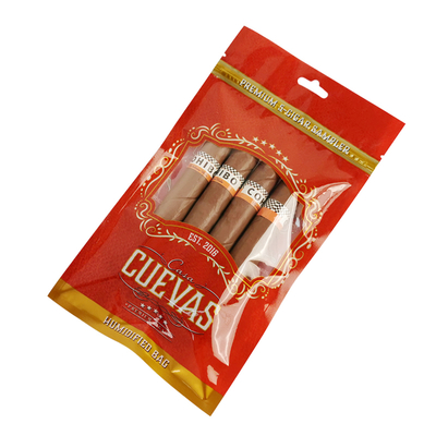 Thẻ nhiệt chống mùi tùy chỉnh Mylar Foil Bag Spot UV Mailer Bags Cigar Packaging Bag with Zippered cigar bag