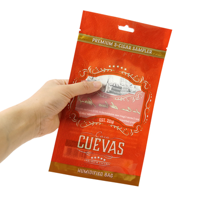 Thẻ nhiệt chống mùi tùy chỉnh Mylar Foil Bag Spot UV Mailer Bags Cigar Packaging Bag with Zippered cigar bag