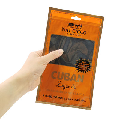 in tùy chỉnh du lịch xì gà túi ẩm 4-6 xì gà túi nhựa ẩm với túi đóng gói xì gà