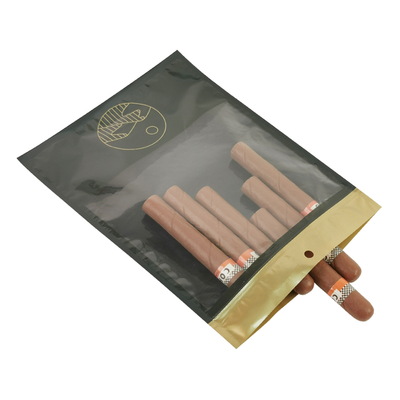 Thẻ in tùy chỉnh Zip Lock Cigar Humidor Bags Thẻ đóng gói xì gà ẩm ướt với hệ thống ẩm cho phụ kiện xì gà