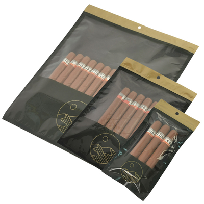 Thẻ in tùy chỉnh Zip Lock Cigar Humidor Bags Thẻ đóng gói xì gà ẩm ướt với hệ thống ẩm cho phụ kiện xì gà
