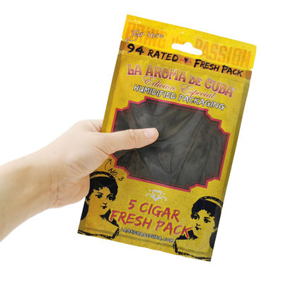 Túi đóng gói xì gà Ziplock in tùy chỉnh Túi nhựa giữ ẩm xì gà có lớp giữ ẩm ﻿