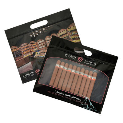 In túi giữ ẩm xì gà tùy chỉnh, khóa kéo, bao bì hộp giữ ẩm xì gà, du lịch, túi giữ ẩm