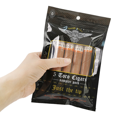 Túi đựng xì gà ba mặt niêm phong, in logo tùy chỉnh, chống ẩm, dùng cho du lịch và đóng gói độ ẩm/máy tạo ẩm