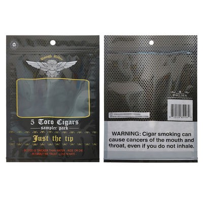 Hộp phẳng chống ẩm được thiết kế tùy chỉnh in bằng nhựa nhôm có thể niêm phong bằng nhiệt Mylar 3 mặt niêm phong cho bao thuốc lá lá thuốc lá