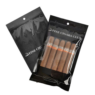 Túi đóng gói nhựa tự phát triển - Túi xì gà / Túi xì gà giữ ẩm có khóa kéo và cửa sổ