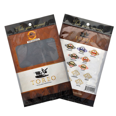 Thiết kế mới chống ẩm túi túi nhựa Humidor với Zipper Tươi giữ độ ẩm Cigar lưu trữ với khe tách biệt