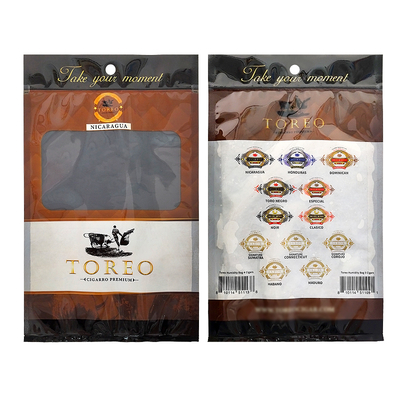 Thiết kế mới chống ẩm túi túi nhựa Humidor với Zipper Tươi giữ độ ẩm Cigar lưu trữ với khe tách biệt