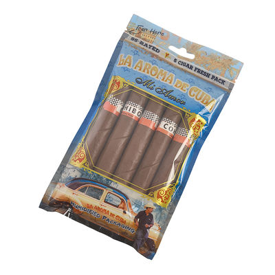 Hộp đựng xì gà du lịch bằng da cao cấp tùy chỉnh với máy tạo ẩm Túi giữ ẩm di động lót gỗ tuyết tùng Túi khóa zip kiểm soát độ ẩm