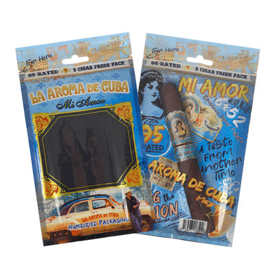 Hộp đựng xì gà du lịch bằng da cao cấp tùy chỉnh với máy tạo ẩm Túi giữ ẩm di động lót gỗ tuyết tùng Túi khóa zip kiểm soát độ ẩm