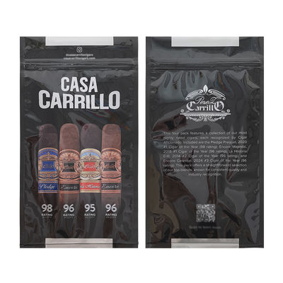 Hộp đựng xì gà du lịch bằng da cao cấp tùy chỉnh với máy tạo ẩm Túi giữ ẩm di động lót gỗ tuyết tùng Túi khóa zip kiểm soát độ ẩm