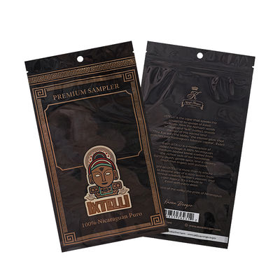 Thùng thuốc lá tùy chỉnh Mylar Khẩu thuốc lá chống mùi Túi xì gà Ziplock Bao bì lá Humidor Seal nhiệt nhựa nhựa nhựa humidor xì gà di động