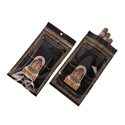 Thùng thuốc lá tùy chỉnh Mylar Khẩu thuốc lá chống mùi Túi xì gà Ziplock Bao bì lá Humidor Seal nhiệt nhựa nhựa nhựa humidor xì gà di động