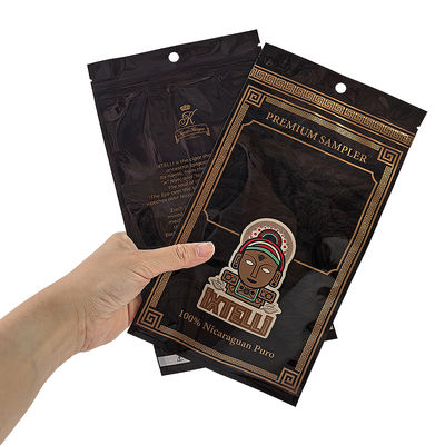 Thùng thuốc lá tùy chỉnh Mylar Khẩu thuốc lá chống mùi Túi xì gà Ziplock Bao bì lá Humidor Seal nhiệt nhựa nhựa nhựa humidor xì gà di động