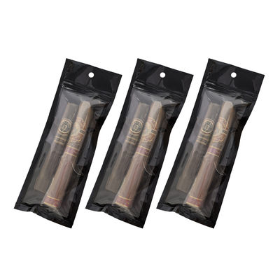 Túi xì gà Mylar Ziplock Tùy chỉnh Có thể tái niêm phong Túi nhựa Phụ kiện hút thuốc lá bằng tay Túi đóng gói để giữ ẩm thực phẩm