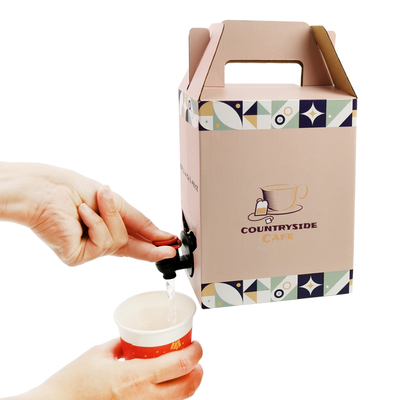 2L 3L 5L Thẻ giấy dùng một lần đóng gói cà phê nước trái cây lạnh hộp túi trong hộp túi aseptic