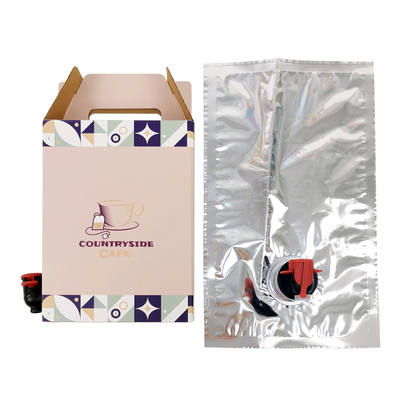 2L 3L 5L Thẻ giấy dùng một lần đóng gói cà phê nước trái cây lạnh hộp túi trong hộp túi aseptic