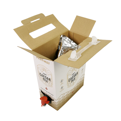 Túi BIB dùng một lần 1L 1.5L 2L 3L 5L 96OZ tùy chỉnh, Túi trong hộp trà, nước ép, cà phê mang đi, bao bì hộp giấy với bộ phân phối